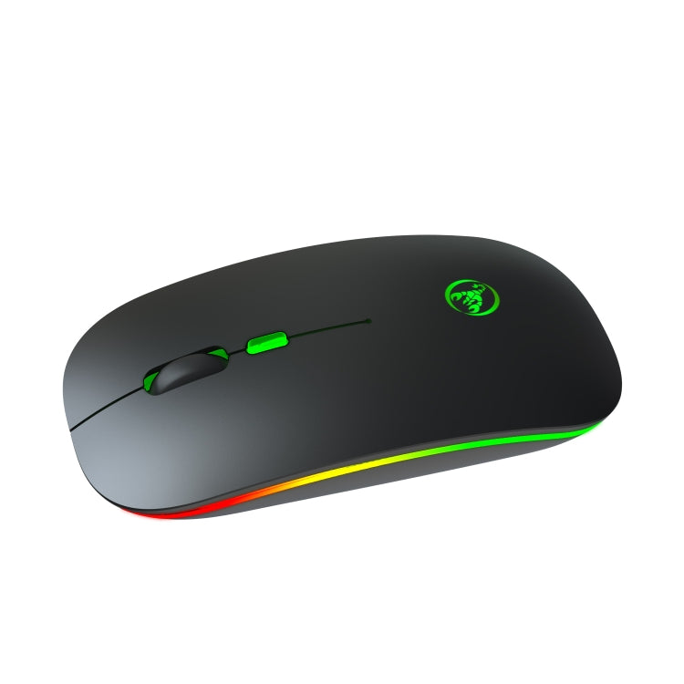 Mouse wireless a emissione di luce a doppia modalità HXSJ T18 2.4GHZ 1600 dpi USB + Bluetooth 5.1 ricaricabile Mouse wireless a emissione di luce a doppia modalità HXSJ T18 2.4GHZ 1600 dpi USB + Bluetooth 5.1 ricaricabile